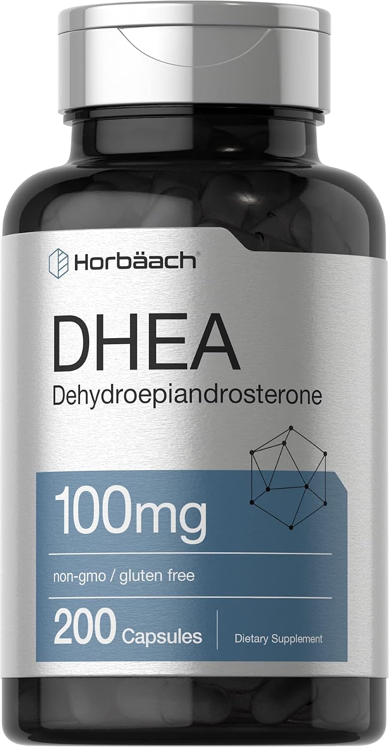 Horbäach DHEA 100mg | 200 Capsules | Supplement for Men and Women - görsel 1