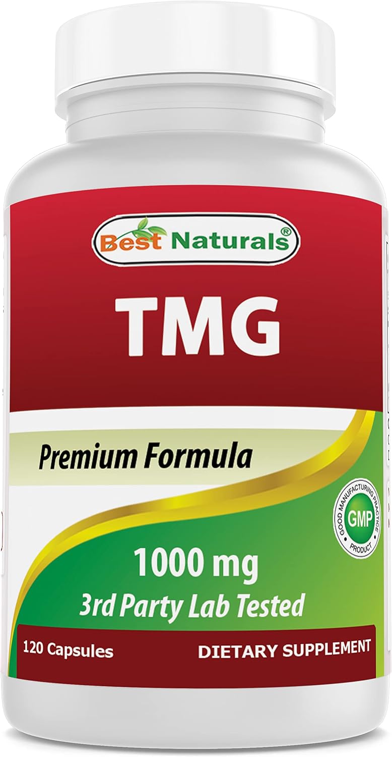 Best Naturals TMG Trimethylglycine (as Betaine Anhydrous) 1000 mg – 120 Capsules (Pack of 2) - görsel 8