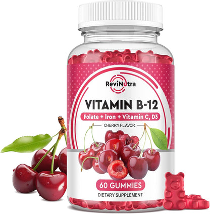 ReviNutra Vitamin B12 Complex Gummies - 5000 – Delicious strawberry flavour – Image 8