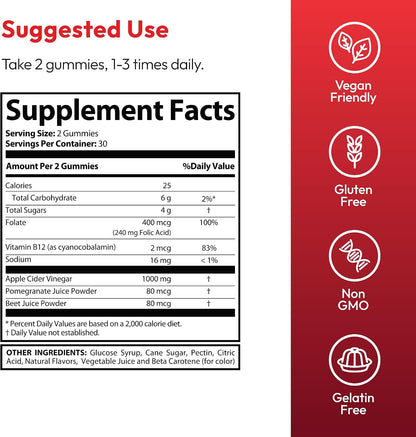 Justified Laboratories Vital Grow XL Gummies – Certifications: Vegan, non-GM, and Gluten Free labels insure the – Image 7