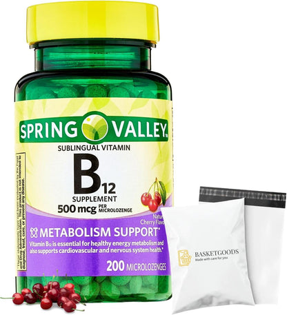 Spring Valley Sublingual B12 500 mcg – Supports cell formation and healthy circulation – Image 1