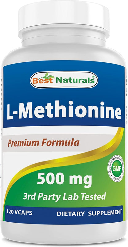 Best Naturals L-Methionine 500 mg 120 Vegetarian Capsules