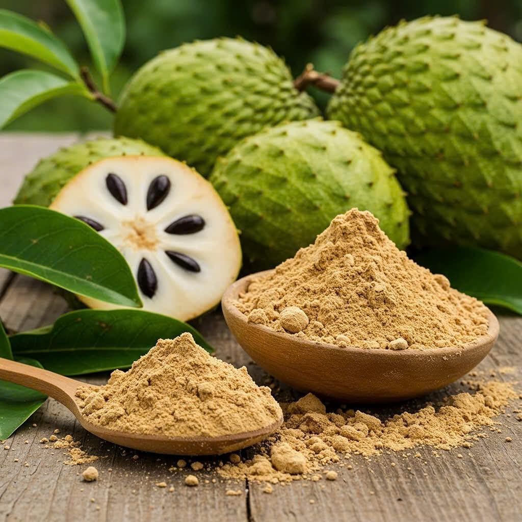 Nutrigins Soursop Fruit Powder 113g | Pure Graviola Fruit Powder | Dried Guanabana (Annona Muricata) for Tea, Smoothies and Recipes | Non-GM, No Sugar, Gluten Free, Vegan - görsel 1