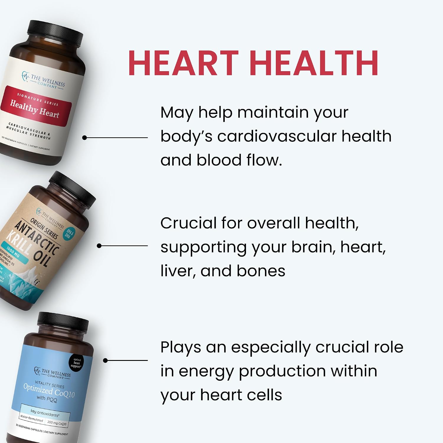 The Wellbeing Company Healthy Heart - Cardiovascular Strength, Blood Flow, Nitric Oxide Production & Healthy Cholesterol Levels | 120ct (2 Month Supply) - görsel 6
