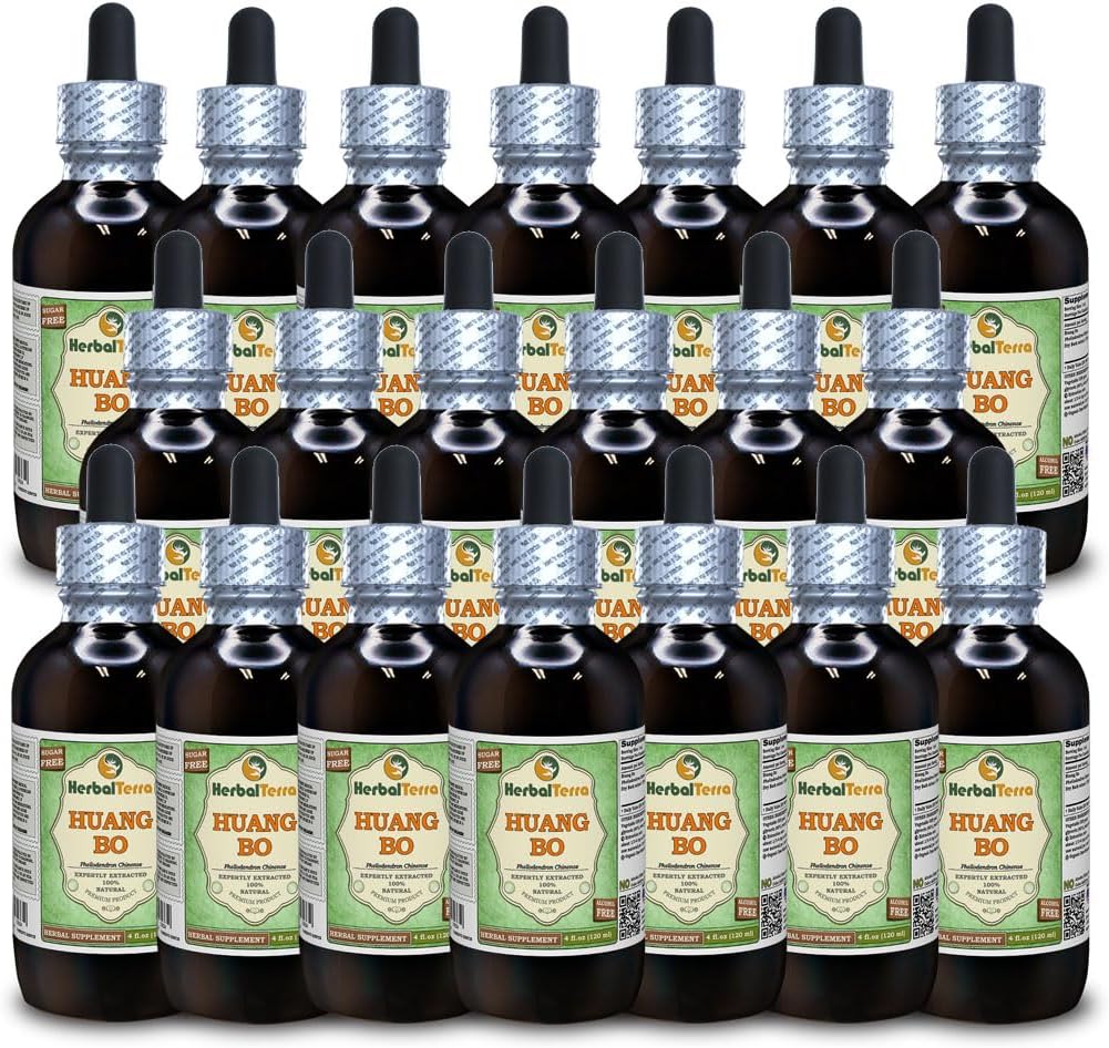 HerbalTerra Huang Bo (Phellodendron Chinense) Glycerite - Alcohol-Free Liquid Extract, 5x60 mL - görsel 6