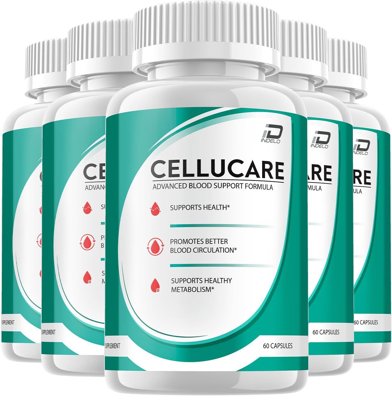 Cellucare Pills Advanced Formula Supplement – Healthy Flow Support, Maximum Strength, All Natural – 300 Capsules (5 Pack) - görsel 1