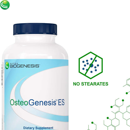 Nutra BioGenesis Osteogenesis - Bone Health Supplement with Vitamin D3, K2, Calcium, Magnesium, Zinc, Boron & Silica - 240 Veggie Capsules