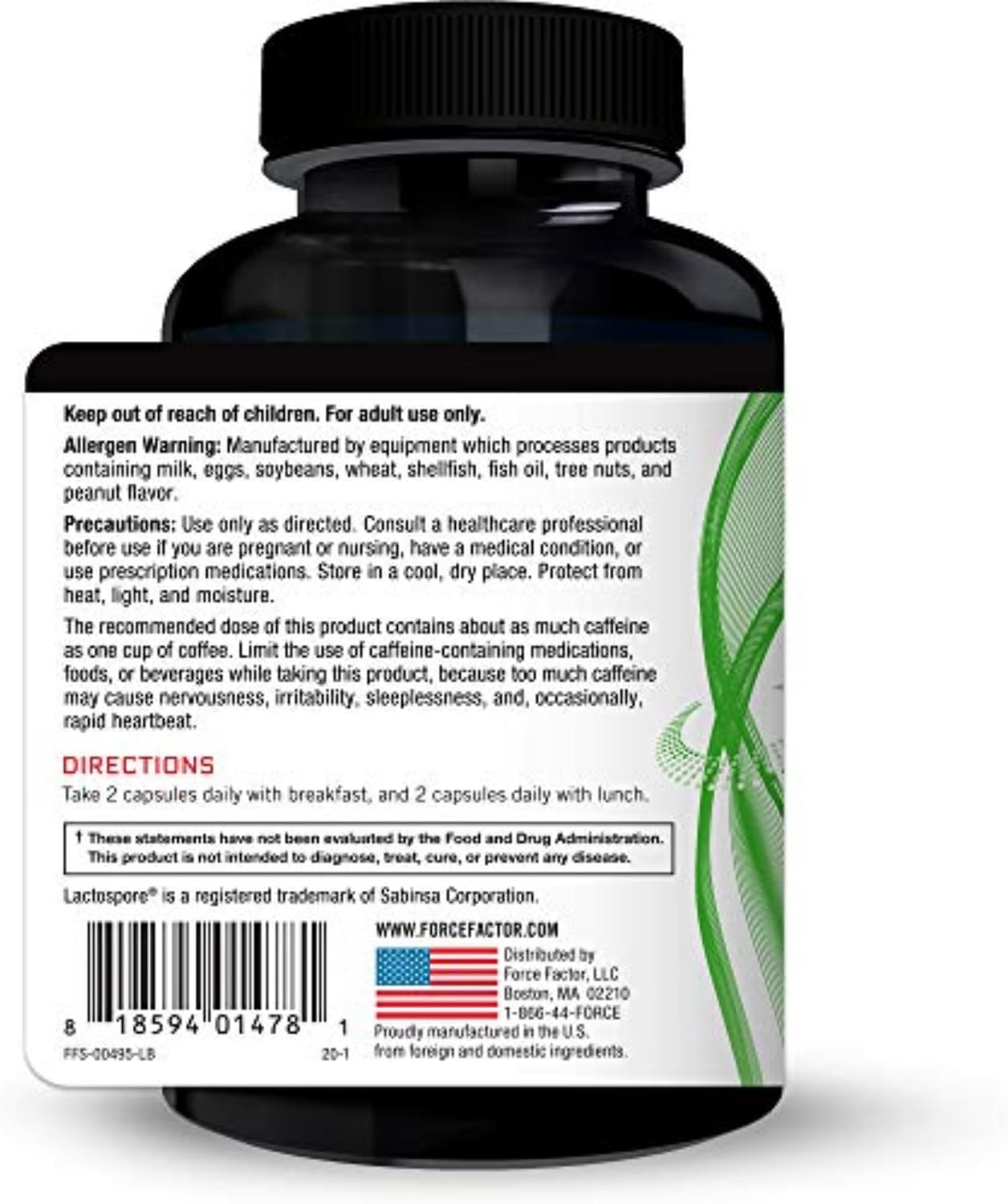 Force Factor ProbioSlim Weight Loss Essentials – Metabolism Booster with Probiotics, Prebiotic Fibre & Green Tea Extract, 120 Capsules - görsel 3