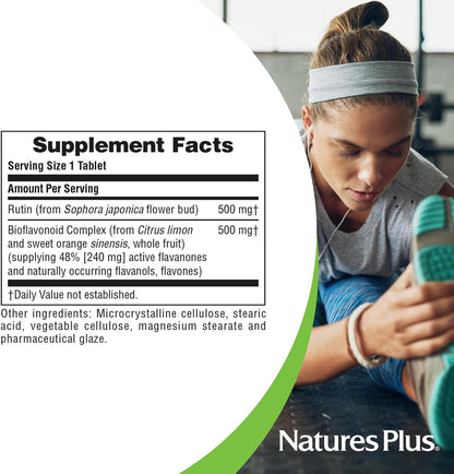 Nature's Plus Biorutin - 1000mg, 90 Tablets - Bioflavonoid & Rutin Complex