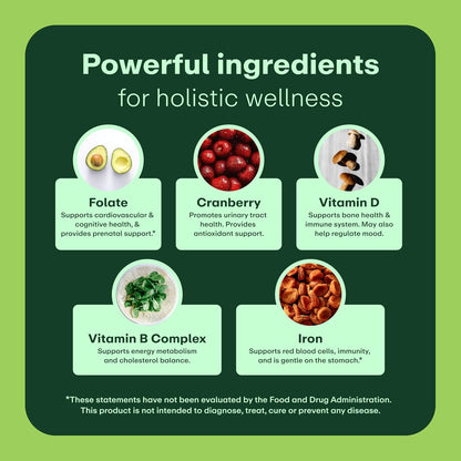 WellWithAll Women's's Multivitamin - Daily – Energy Metabolism: B vitamins help convert food into energy, – Image 2