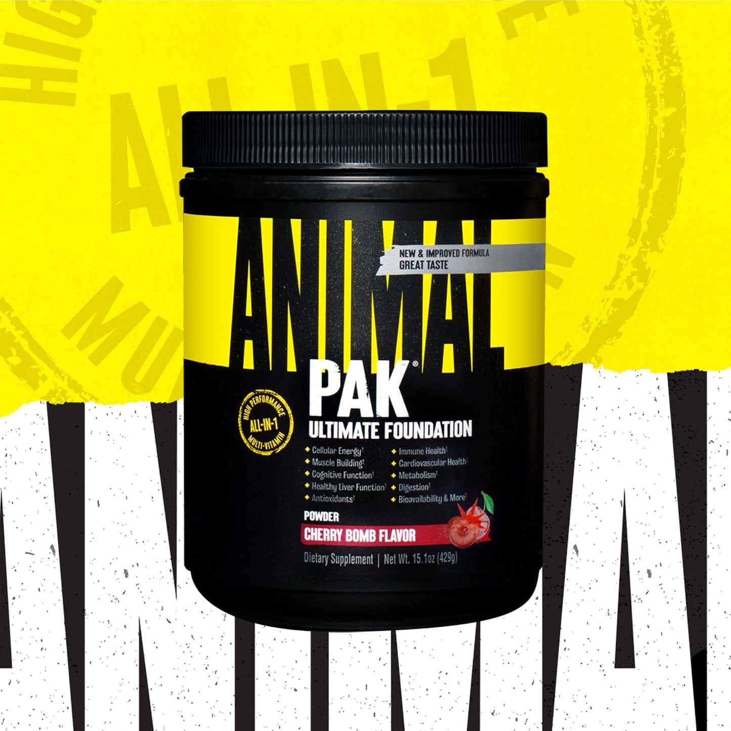 Animal Pak - Convenient All-in-One Vitamin & Supplement Powder, Cherry Bomb - görsel 3