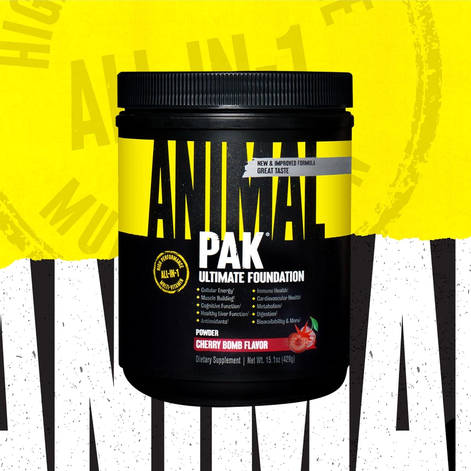 Animal Pak - Convenient All-in-One Vitamin & Supplement Powder, Cherry Bomb - görsel 3