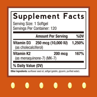Doctor's Recipes Vitamin D3 K2, 10,000 IU, – Immune Support: Vitamin D3 is known to help maintain normal immune – Image 2