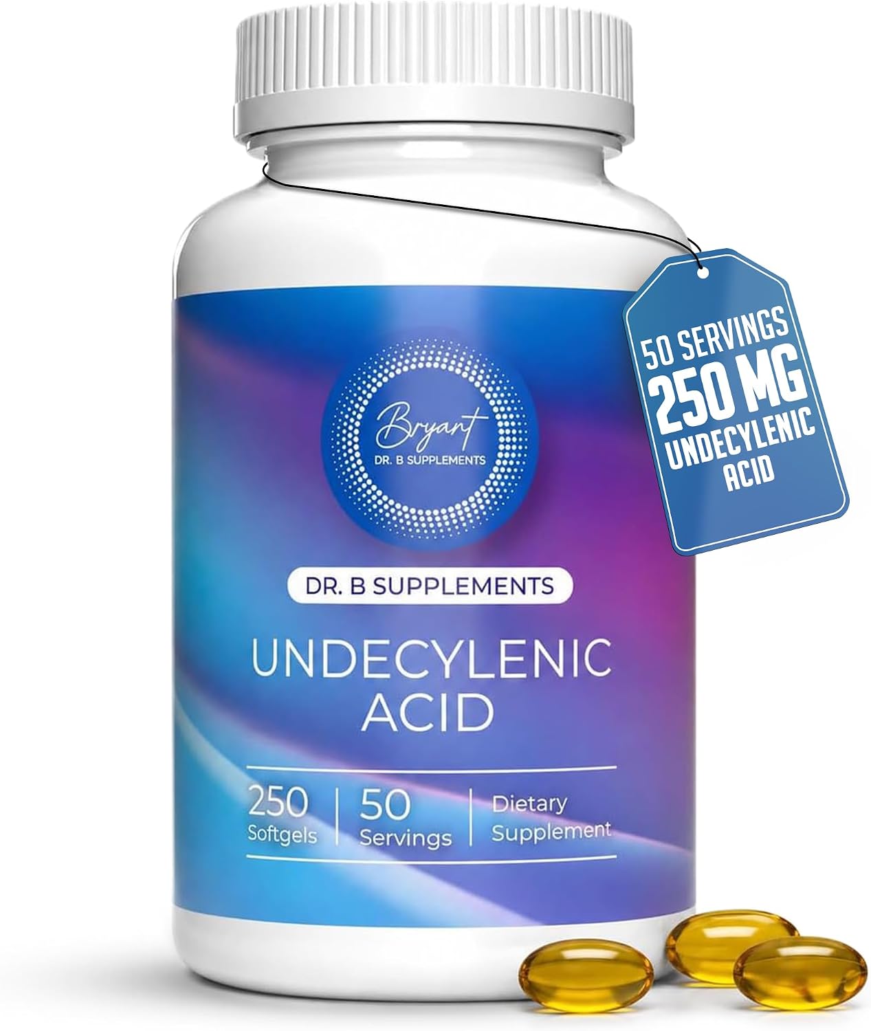 Undecylenic Acid 250 mg Soft-gels, 250 Count - görsel 1