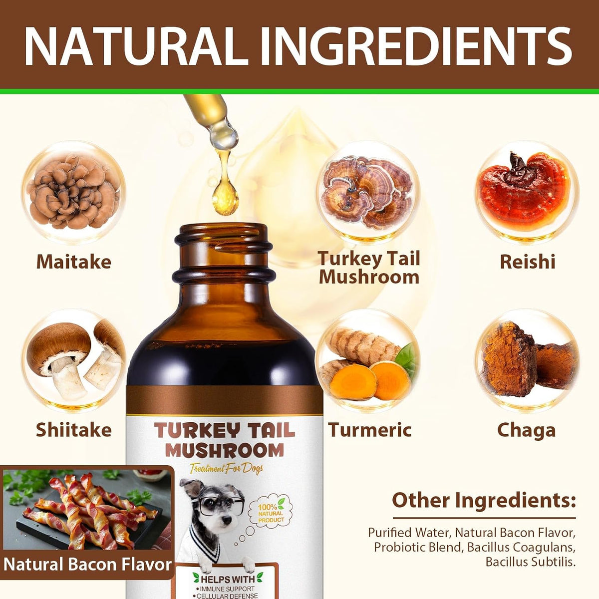 Turkey Tail Mushroom for Dogs, – Energy and vitality: By supporting multiple body systems, this blend may help – Image 4