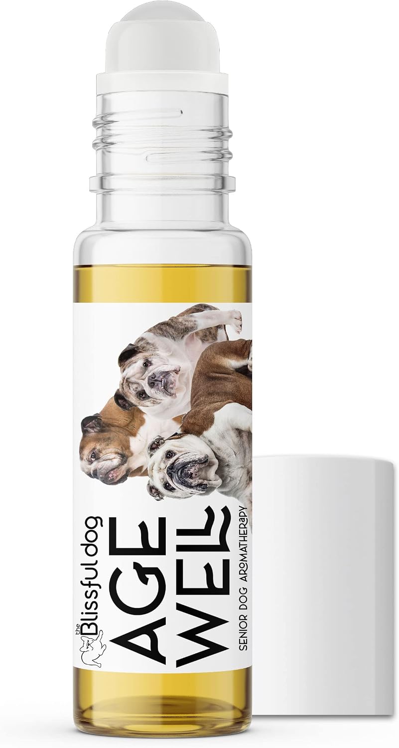 The Blissful Dog Bulldog Age Well Dog Aromatherapy Roll-On Bottle for Your Dog's Peaceful Ageing - görsel 1