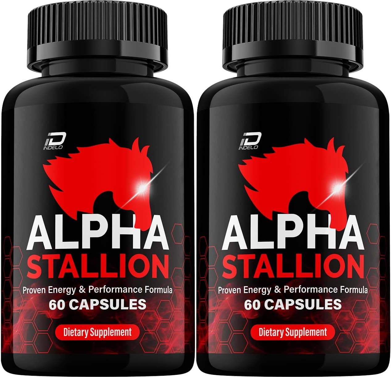 Alpha Stallion Pills Official Formula - AlphaStallion Capsules High Performance Formula - Maximum Strength, All-Natural (2 Pack, 120 Capsules) - görsel 1