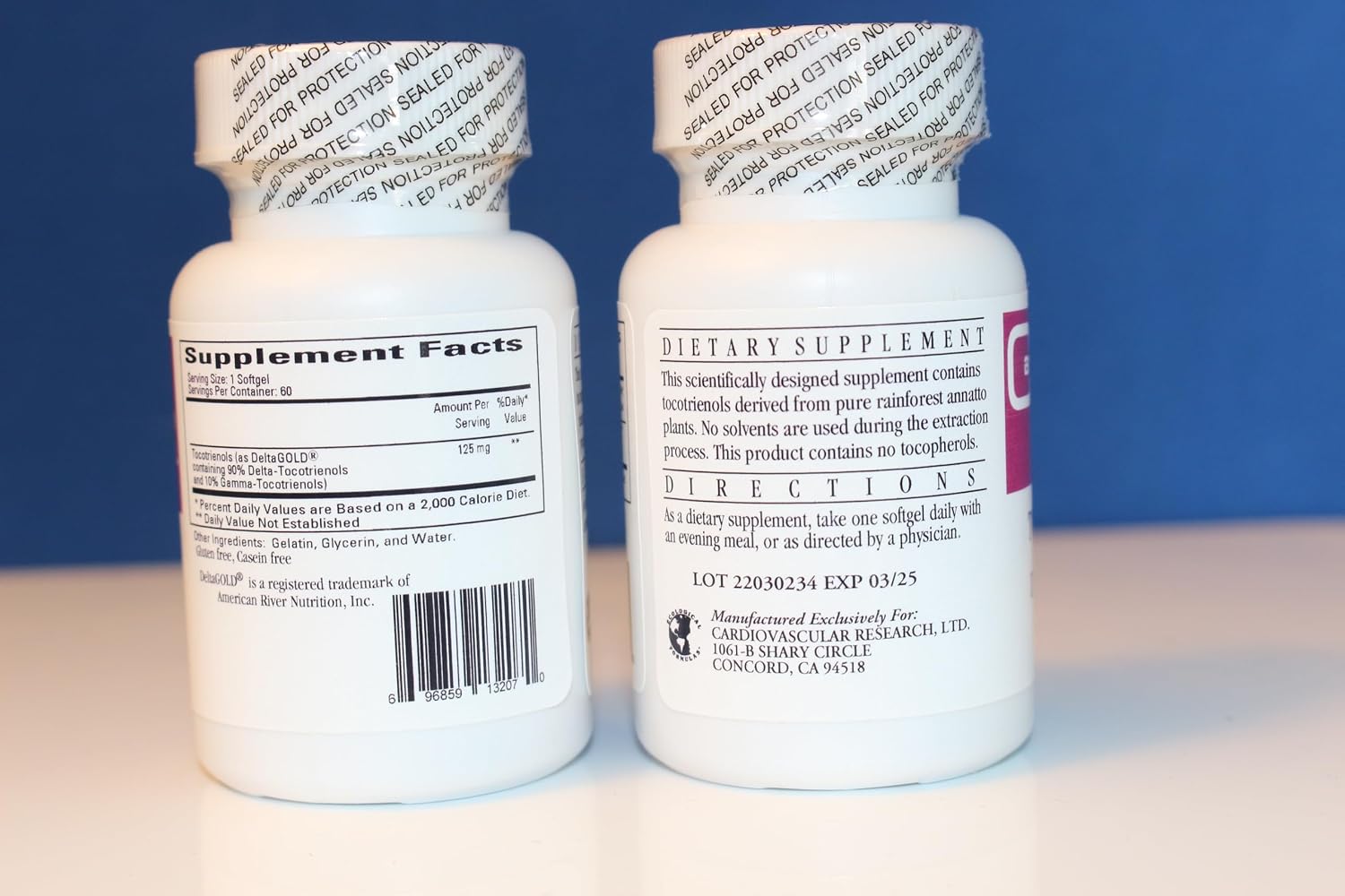 Cardiovascular Research Vitamin E Annatto Tocotrienols, 125 mg, 120 Soft-gels - görsel 3