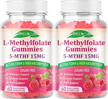 MEENCCD 2 Pack L-Methylfolate Gummies - – Red Blood Cell Formation: Folate supports normal red blood cell – Image 8