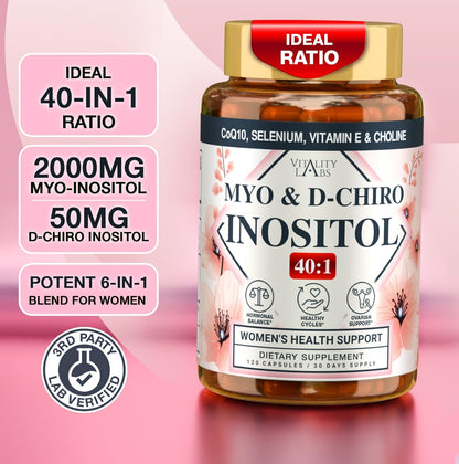 Myo-Inositol & D-Chiro Inositol for Women's – CoQ10 (Coenzyme Q10) – A powerful antioxidant that supports cellular – Image 5
