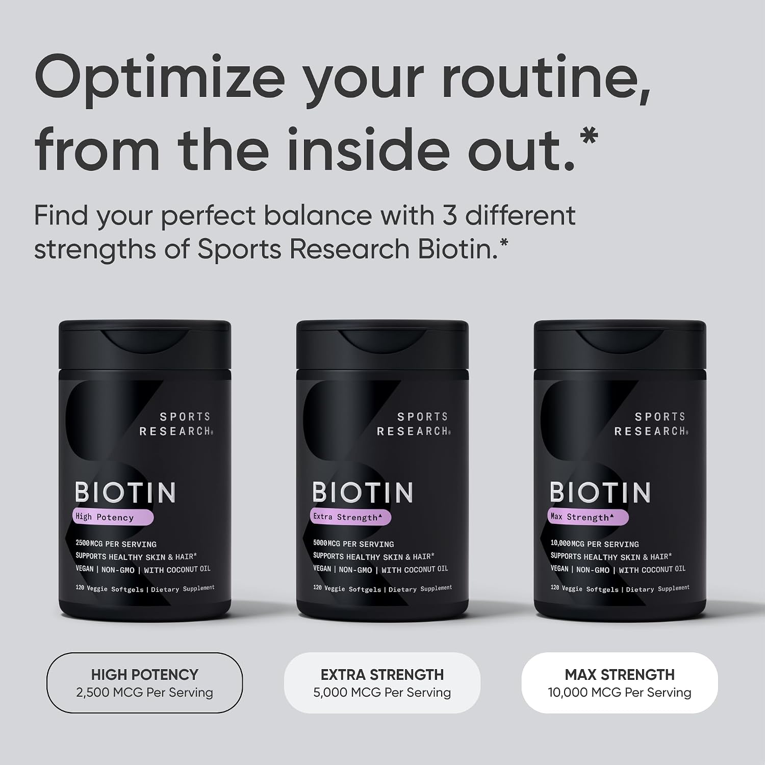 Sports Research® Biotin 5000mcg with Organic Coconut Oil - Vegan, Non-GM, 120 Softgels - görsel 7