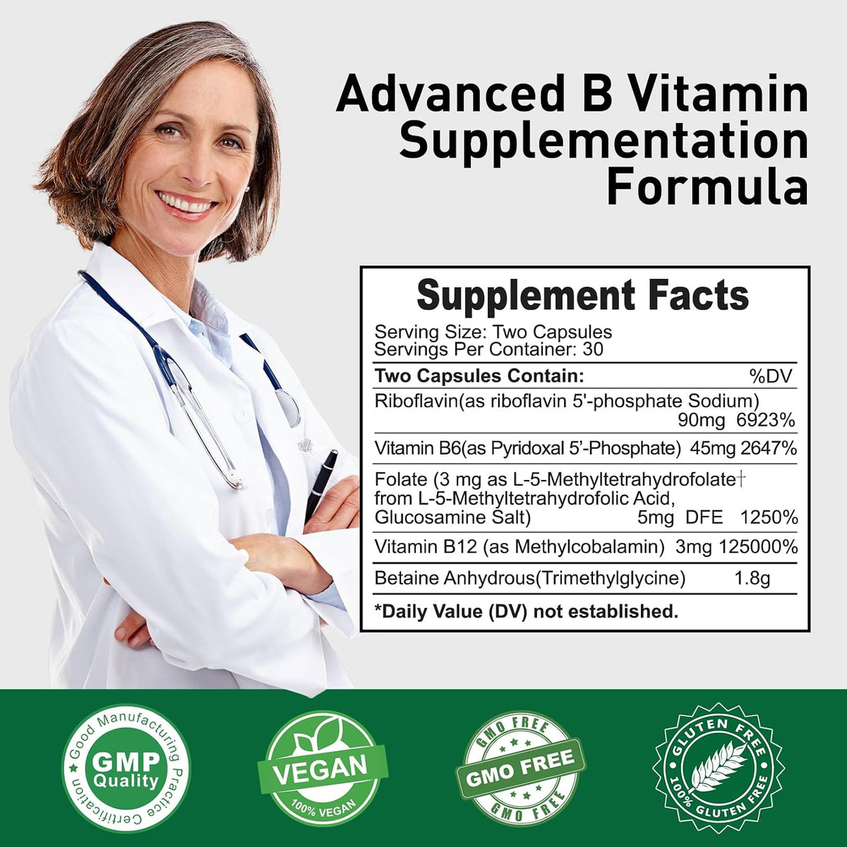 Simlike Active Folate (5-MTHF) with Vitamins – Riboflavin-5-Phosphate (B2): The active form of riboflavin, which – Image 4