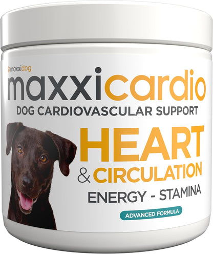maxxicardio Heart Support for Dogs (Small Size) – Taurine + L-Carnitine + Hawthorn + Ginkgo – Helps Support Circulation, Energy & Stamina – Easy Mix Powder – Made in USA – 91 g