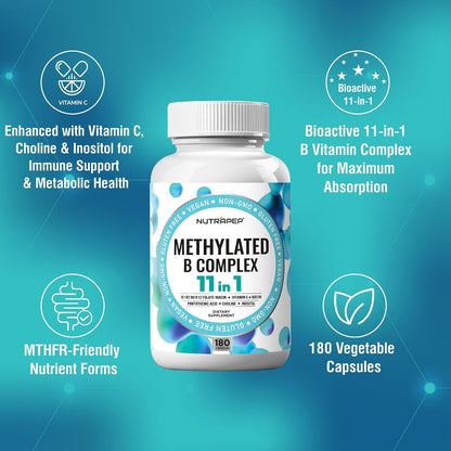 NutraPep Methylated B-Complex Vitamins - – Want to support heart health through proper methylation – Image 5