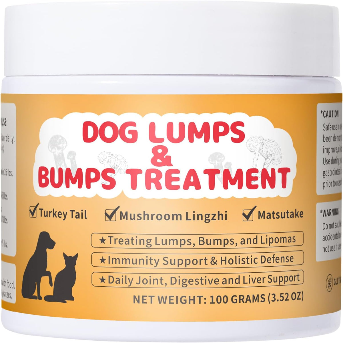 Dog Lumps & Bumps Supplement – Turkey Tail – Immune System Support: Beta-glucans from turkey tail and reishi – Image 1