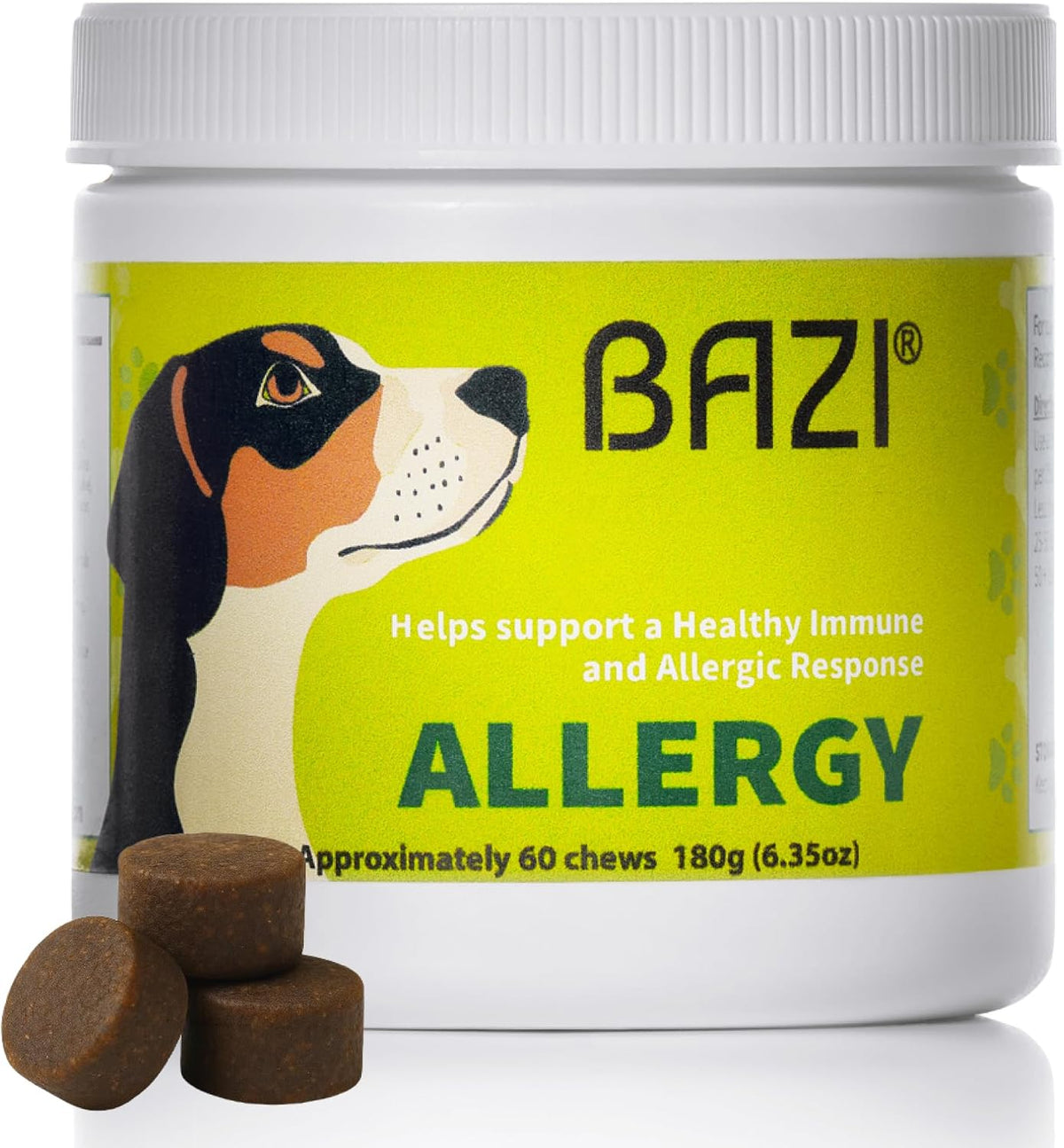 BAZI Skin & Coat Dog Chews – Collagen, – Dogs over 23 kg: 3 chews daily – Image 8