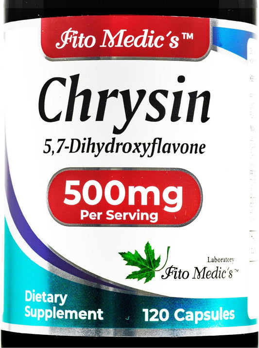 FITO MEDIC'S Lab Chrysin with Passion Flower Supplement, 120 Capsules – Image 1