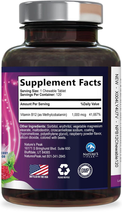 Vitamin B12 Complex (Methylcobalamin) 1000 – Supports heart health: B12 works with folate to help regulate – Image 9