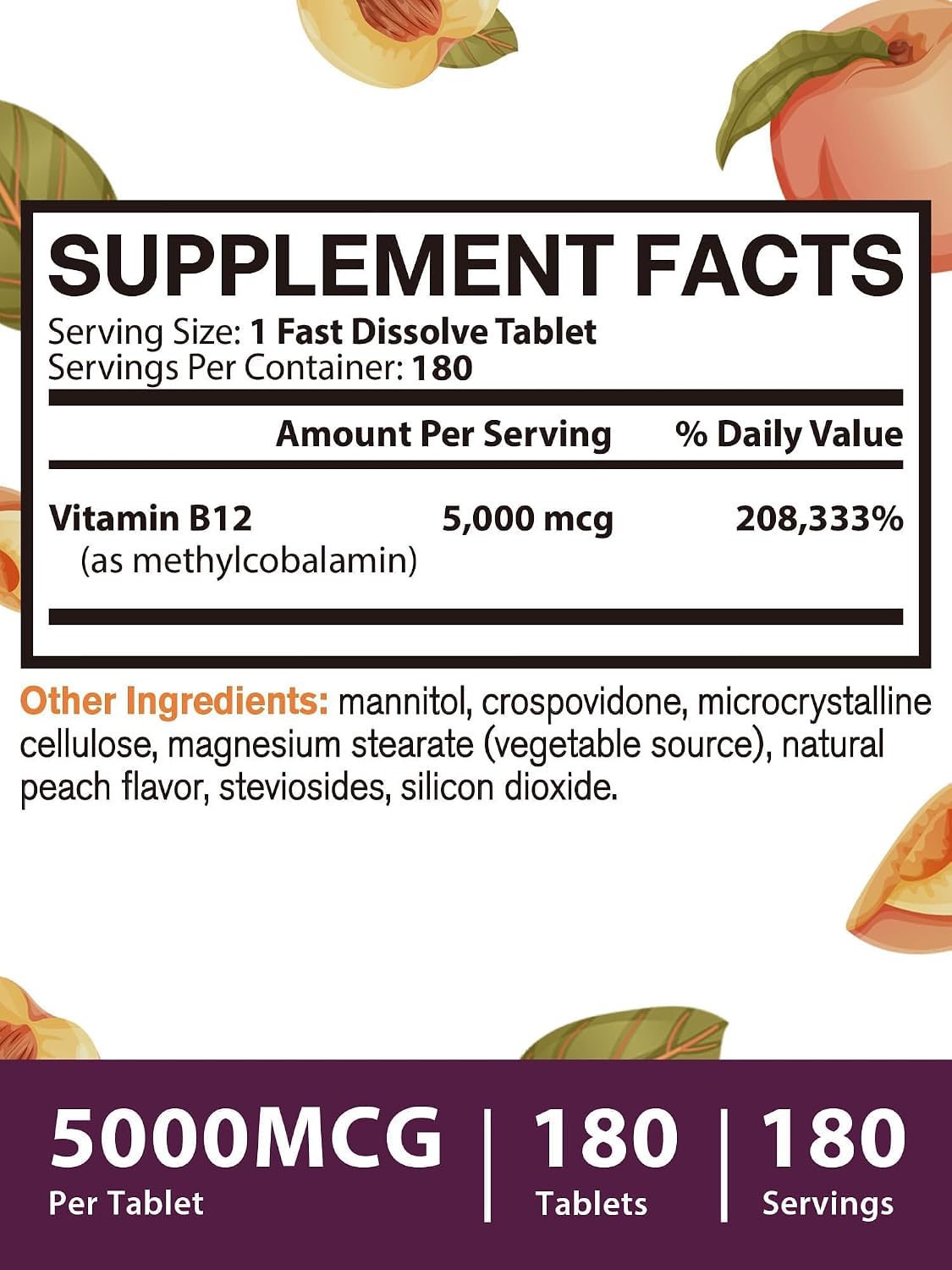 Vitacook Vitamin B12 Sublingual, – Lab Tested for Purity: Made in a GMP-audited facility. – Image 5