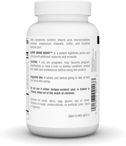 Source Naturals Super Amino Night – Advanced Amino Acid Formula – 120 Tablets