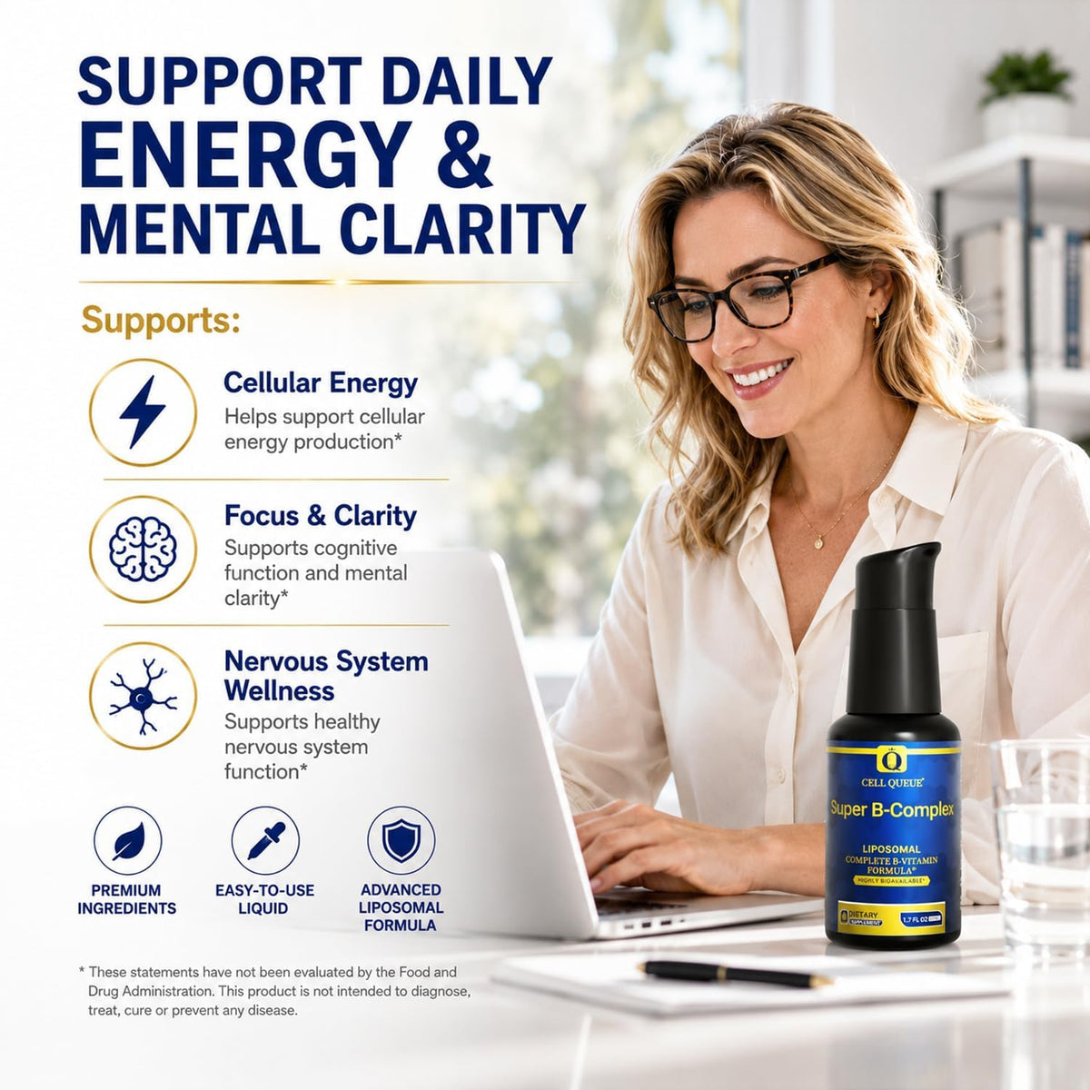 Cellqueue Liposomal Methyl B Complex Liquid – Active B Vitamin Formula with Methyl B12, Folate, TMG & Milk Thistle, 50 ml – Image 5