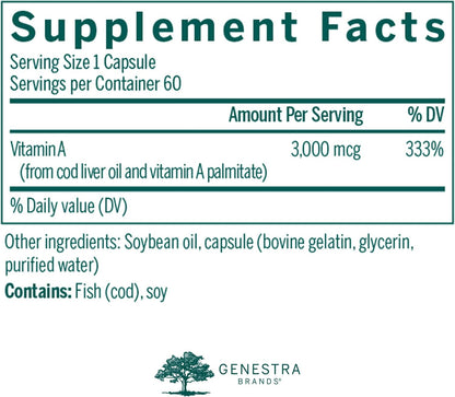 Genestra Brands Vitamin A - 60 Capsules