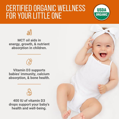 Organic Vegan 400IU Vitamin D3 Drops for – Bone health: It helps absorb calcium and phosphorus, building strong – Image 4