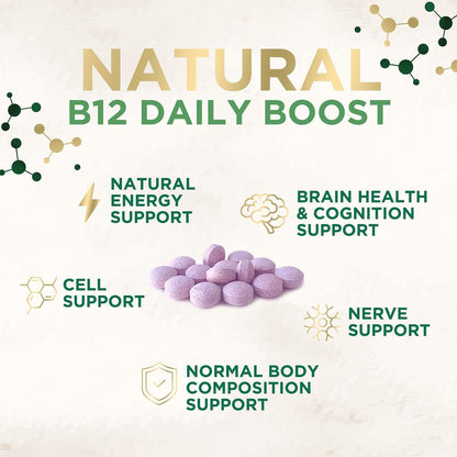 Nature's Nutrition Vitamin B12 1000 mcg – Supports heart health: Working with folate and B6, B12 helps keep – Image 5