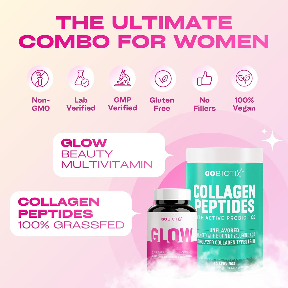 GOBIOTIX Hair, Skin & Nails Vitamins for – Quality certifications: This product is non-GM, Gluten Free, vegan and – Image 9