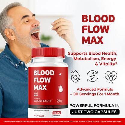 LIVORKA Blood Flow Max Capsules - Blood Support for General Wellbeing (60 Capsules)