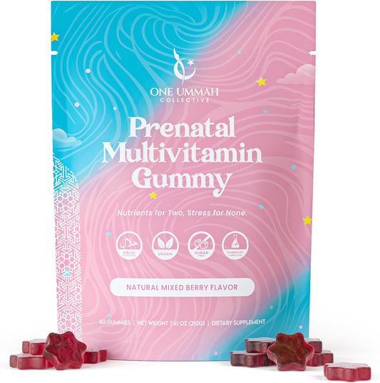 Halal Certified Prenatal Gummies - Essential Vitamins with Folate, DHA & Zinc – Image 1
