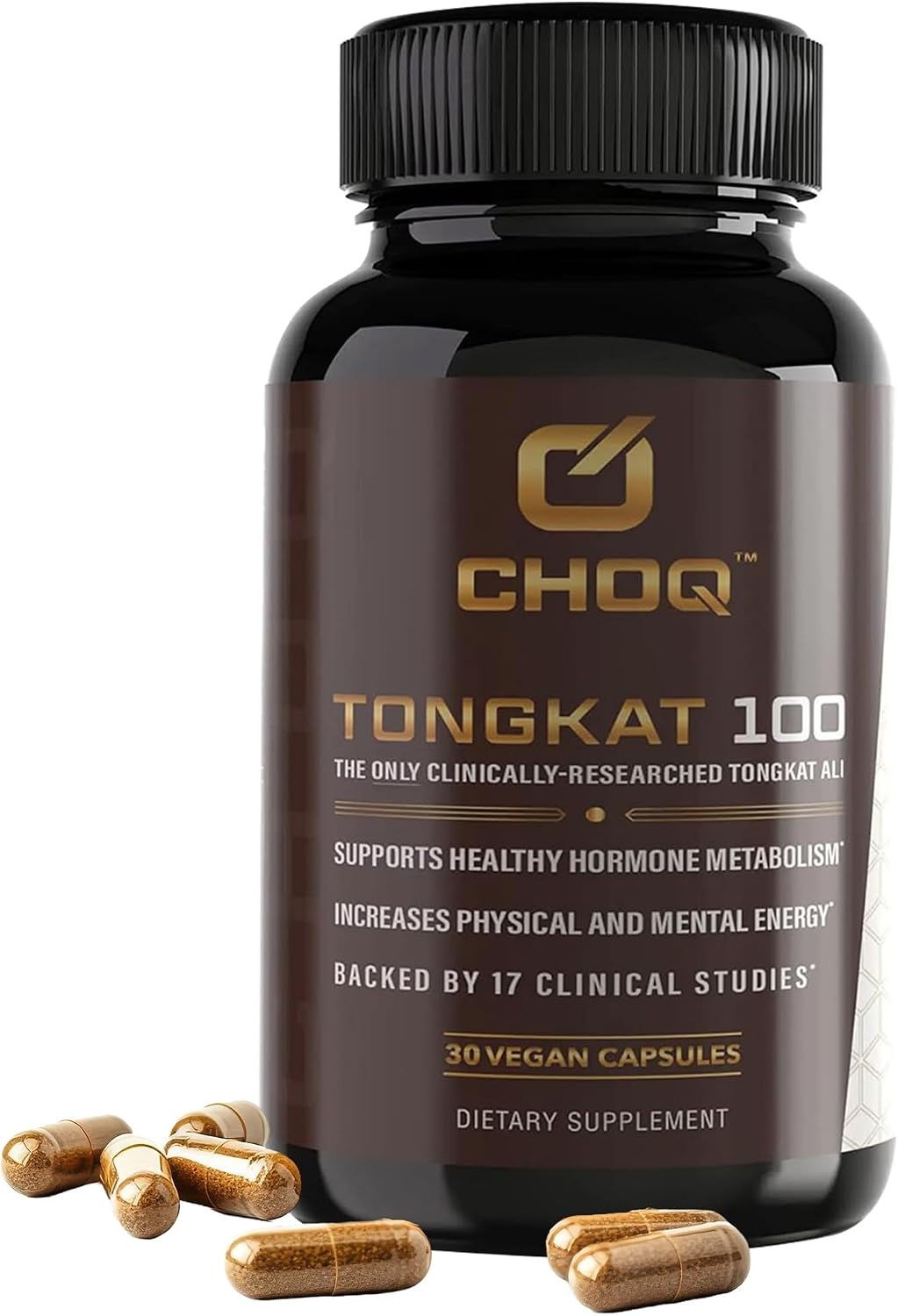 CHOQ Tongkat Ali Extract 100 mg – LJ100 Longjack with 40% Glycosaponins, 30 Vegan Capsules - görsel 1