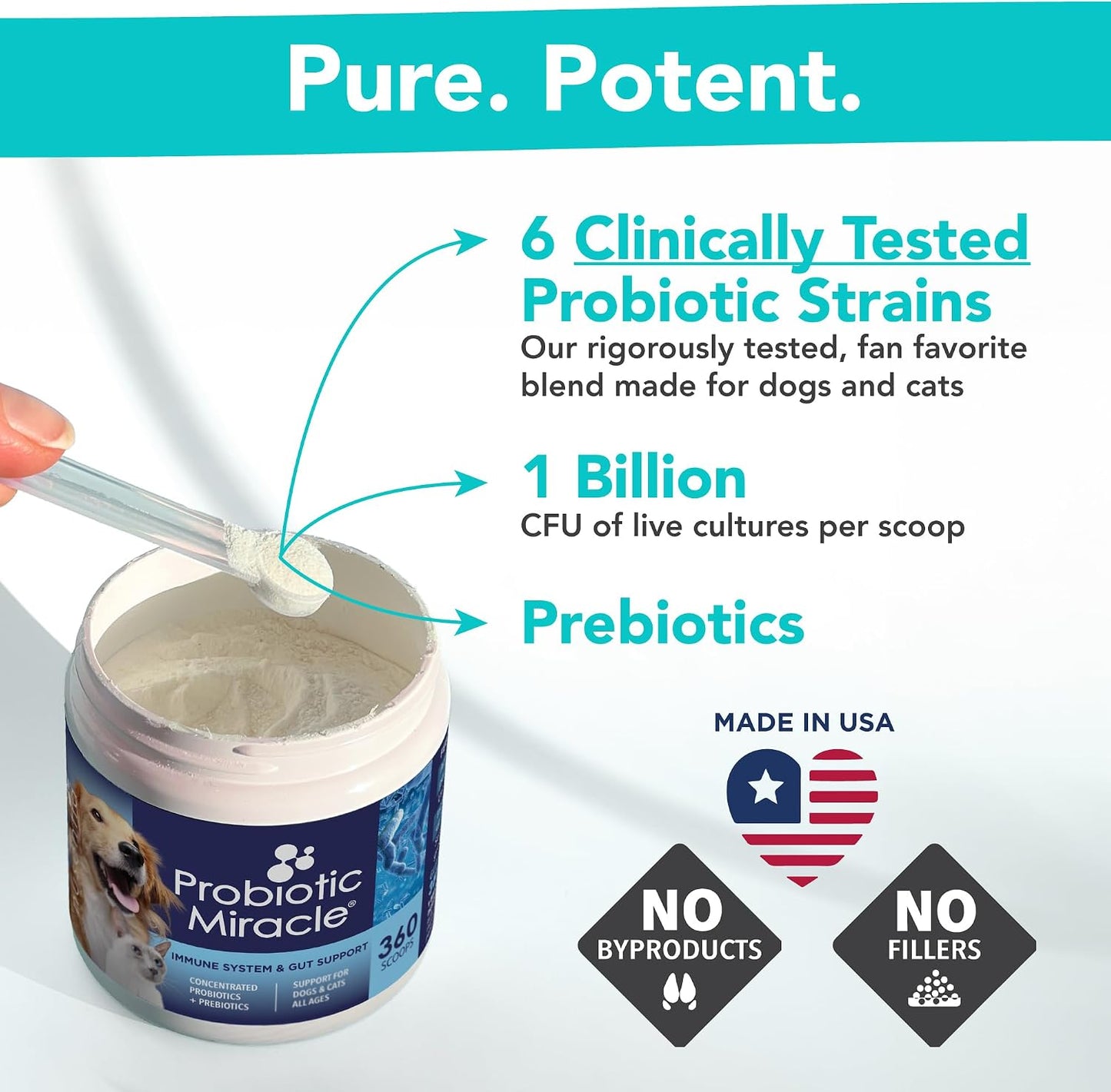 NUSENTIA Probiotic Miracle for Dogs (360 Scoops) - görsel 3