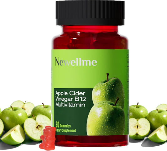 NEWELLME ACV Gummies with the Mother & B12 – – Made with real apple cider vinegar containing the mother – Image 1