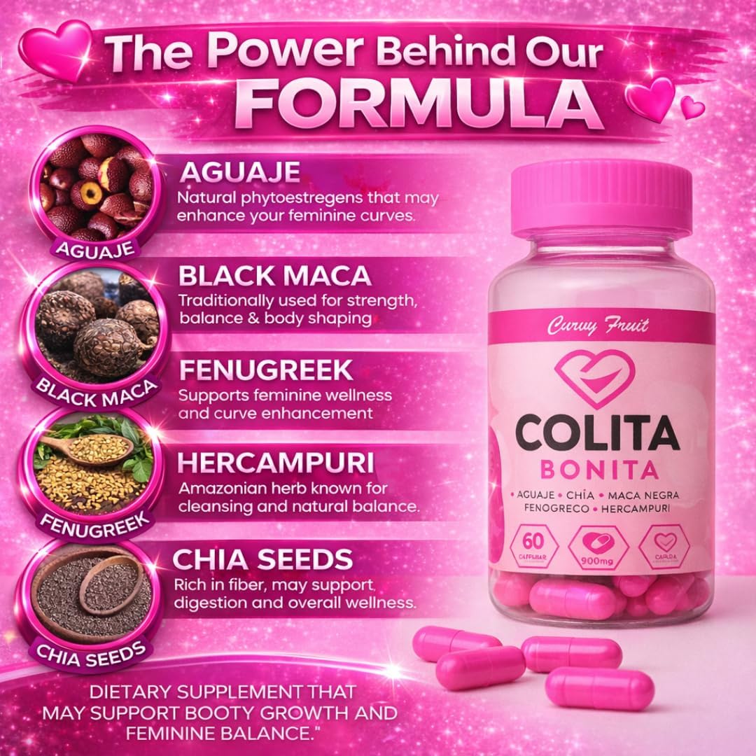 Colita Bonita: Aguaje + Black Maca + Fenugreek Herbal Supplement for Women's – 2 Month Supply - görsel 8