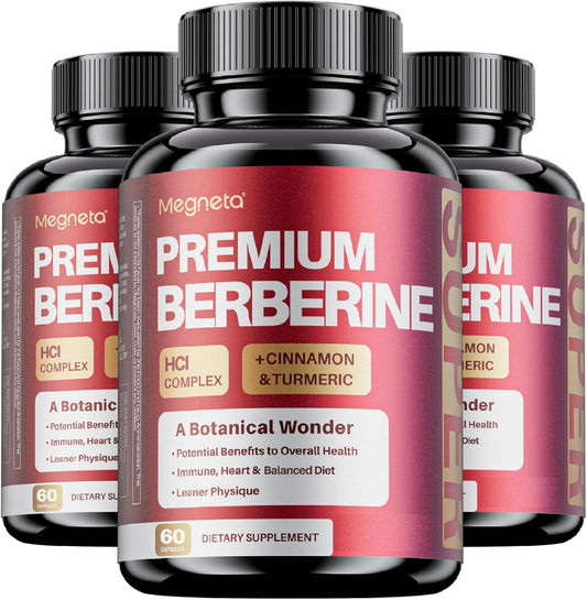 Premium Berberine HCl Complex with Cinnamon, – 180 capsules per bottle – Image 1