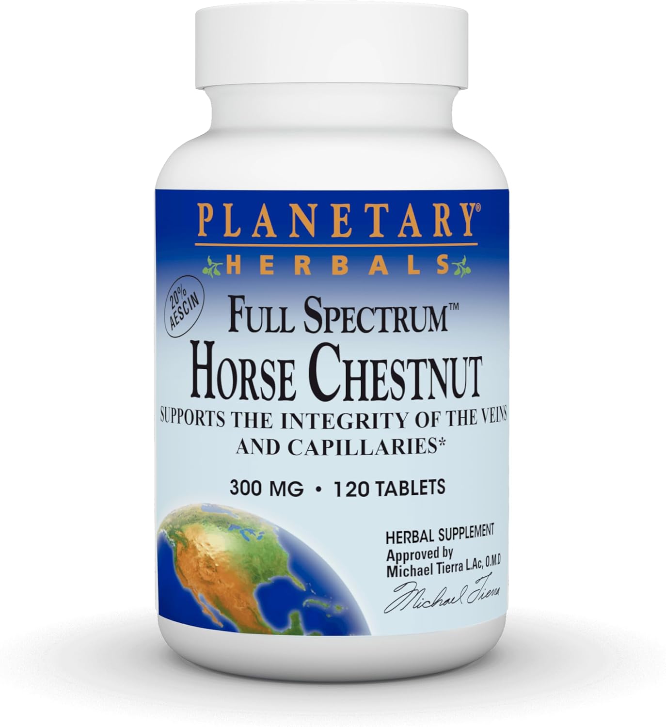 Planetary Herbals Full Spectrum Horse Chestnut, 500 mg - 120 Tablets - görsel 1