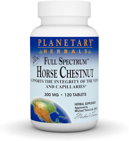 Planetary Herbals Full Spectrum Horse Chestnut, 500 mg - 120 Tablets