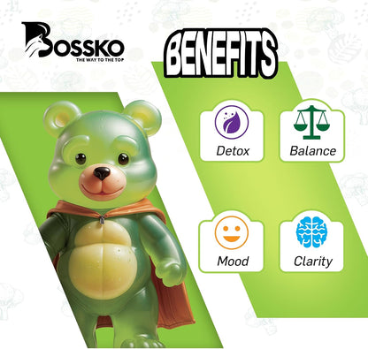 Bossko Sulforaphane Gummies with Omega-3 - Broccoli Sprout Extract, EPA/DHA - Cellular Health & Mood Support - 90 Vegan Gummies - Mixed Berry