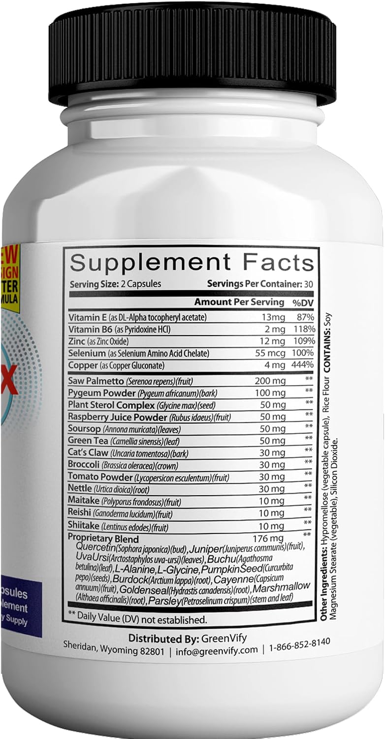 GREENVIFY ProstateViva Max - Maximum Strength Prostate Support (300 Capsules) - görsel 1